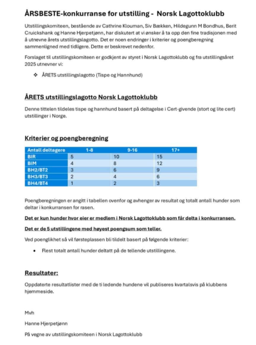 NLK-årsbeste-regler